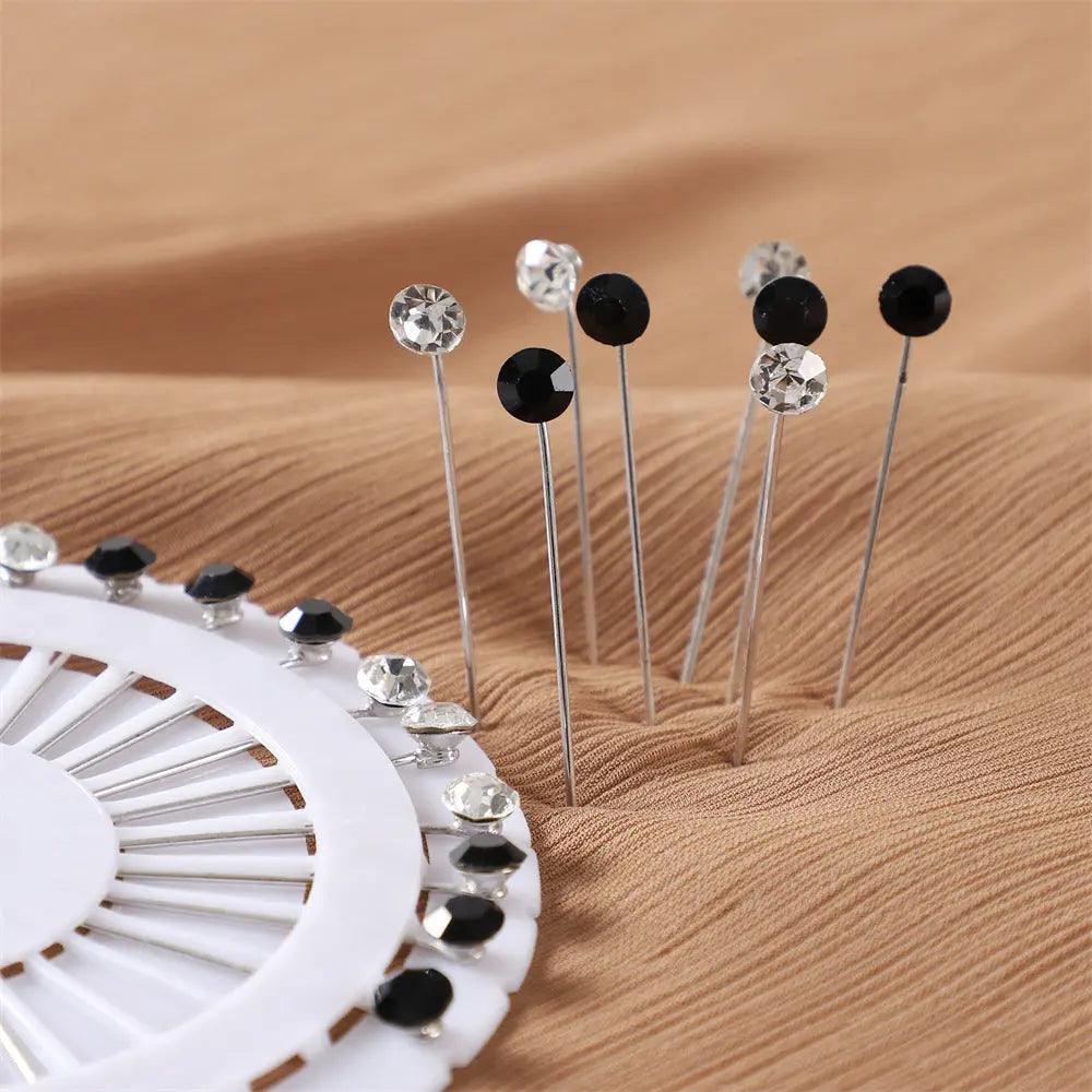 MAC020 Hijab Pin, 30pcs Colorful Crystal Hijab Pins - SJB-DIAMOND ELITES