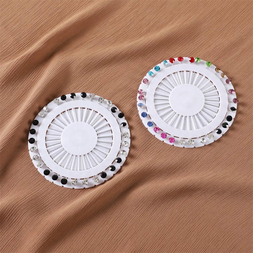MAC020 Hijab Pin, 30pcs Colorful Crystal Hijab Pins - SJB-DIAMOND ELITES