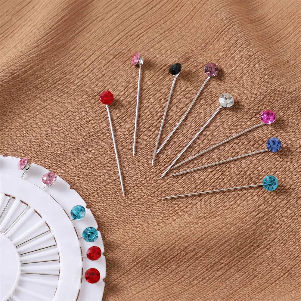 MAC020 Hijab Pin, 30pcs Colorful Crystal Hijab Pins - SJB-DIAMOND ELITES