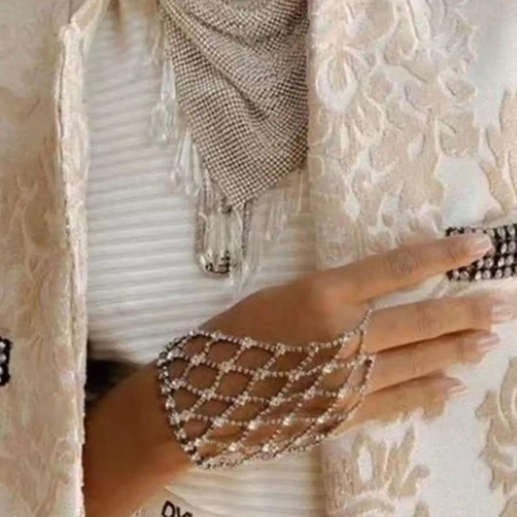 MAC029 Stunning Rhinestone Finger Bracelet Mariam's Collection