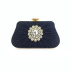 MAC033 Women's Pleated Craft Rhinestone Bag - SJB-DIAMOND ELITES