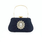 MAC033 Women's Pleated Craft Rhinestone Bag - SJB-DIAMOND ELITES