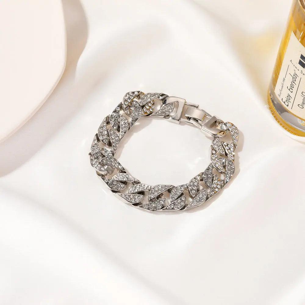 MAC036 wide flash diamond bracelet - SJB-DIAMOND ELITES