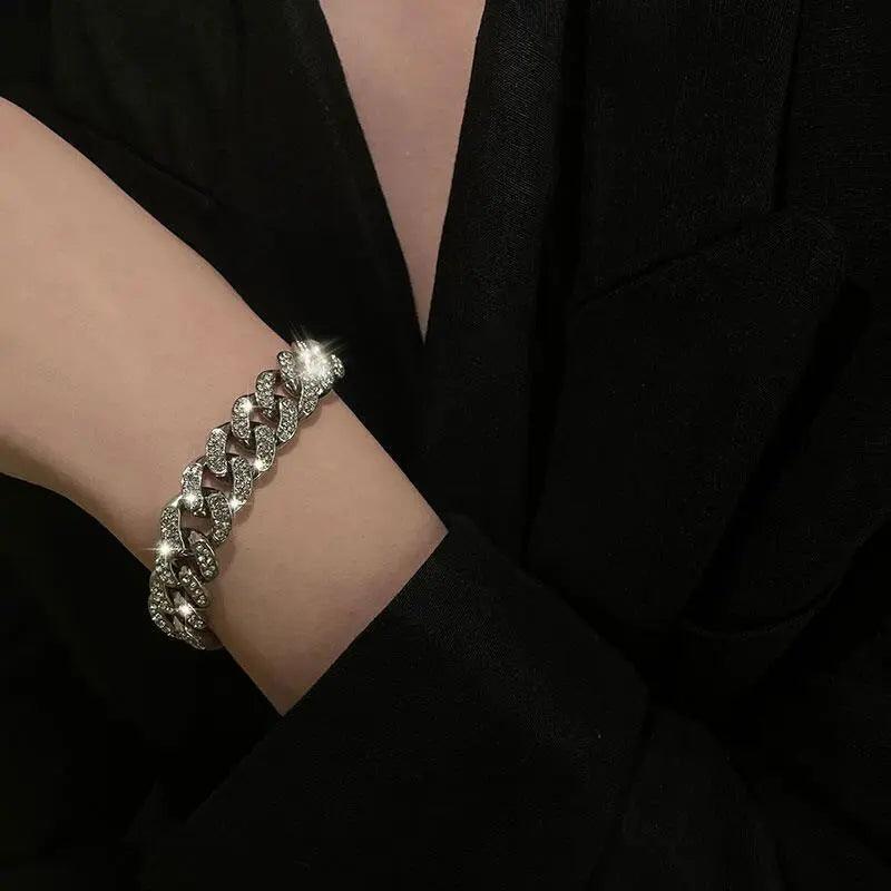 MAC036 wide flash diamond bracelet - SJB-DIAMOND ELITES
