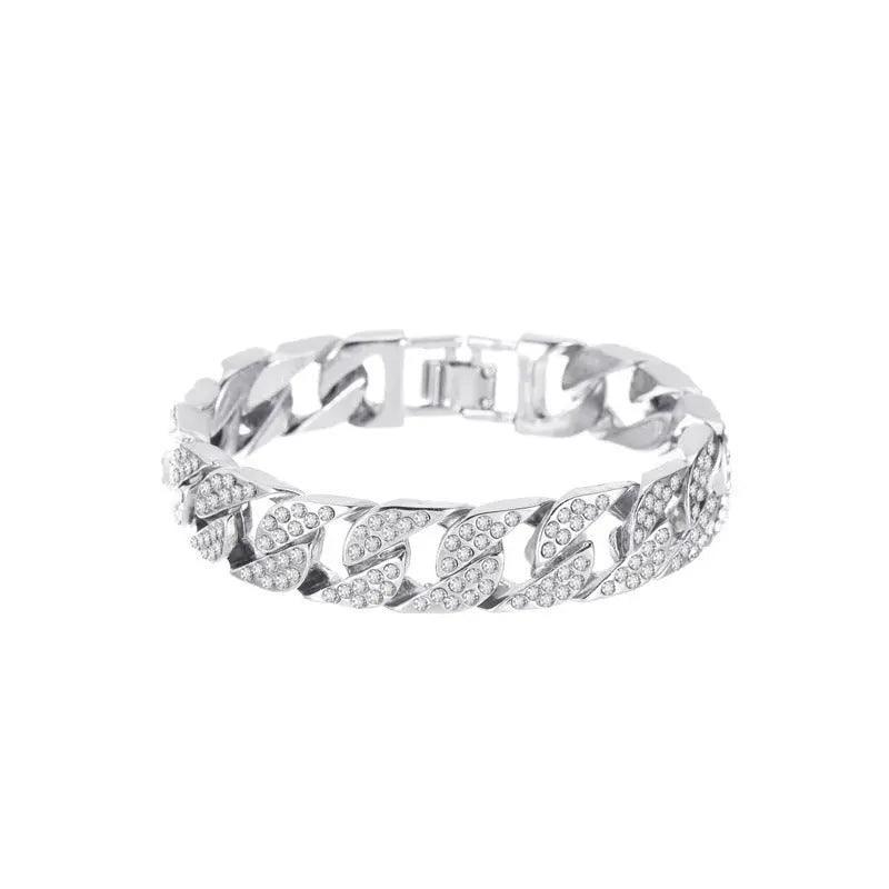 MAC036 wide flash diamond bracelet - SJB-DIAMOND ELITES