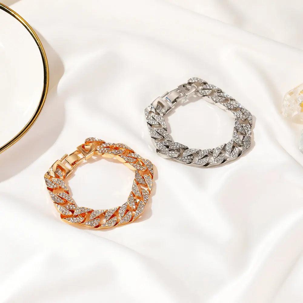 MAC036 wide flash diamond bracelet - SJB-DIAMOND ELITES