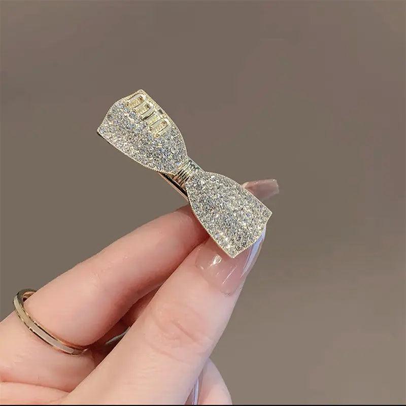 MAC037 Crystal Rhinestone Barrettes Butterfly Pearls Hair Clips Pins - SJB-DIAMOND ELITES