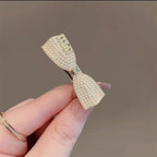 MAC037 Crystal Rhinestone Barrettes Butterfly Pearls Hair Clips Pins - SJB-DIAMOND ELITES