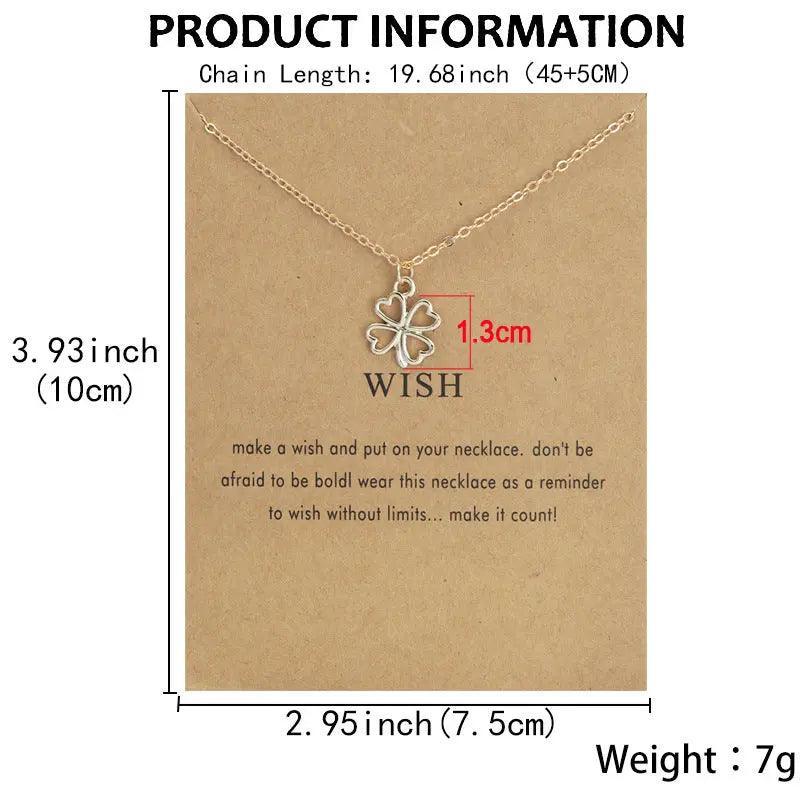MAC041 Platinum plated Four Leaf Clover Pendant Necklace - SJB-DIAMOND ELITES