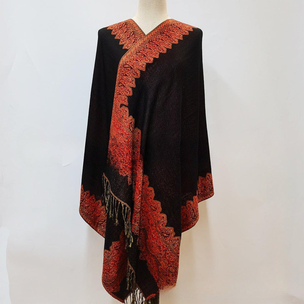 MAC044 Bohemian Style Multicolor Retro Jacquard Cashew Long Tassel Scarf - SJB-DIAMOND ELITES