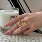MAC046 Adjustable Hollow Camellia Diamond Ring - SJB-DIAMOND ELITES