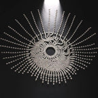 MAC051 Rhinestone Chain Tassel Headpiece - SJB-DIAMOND ELITES