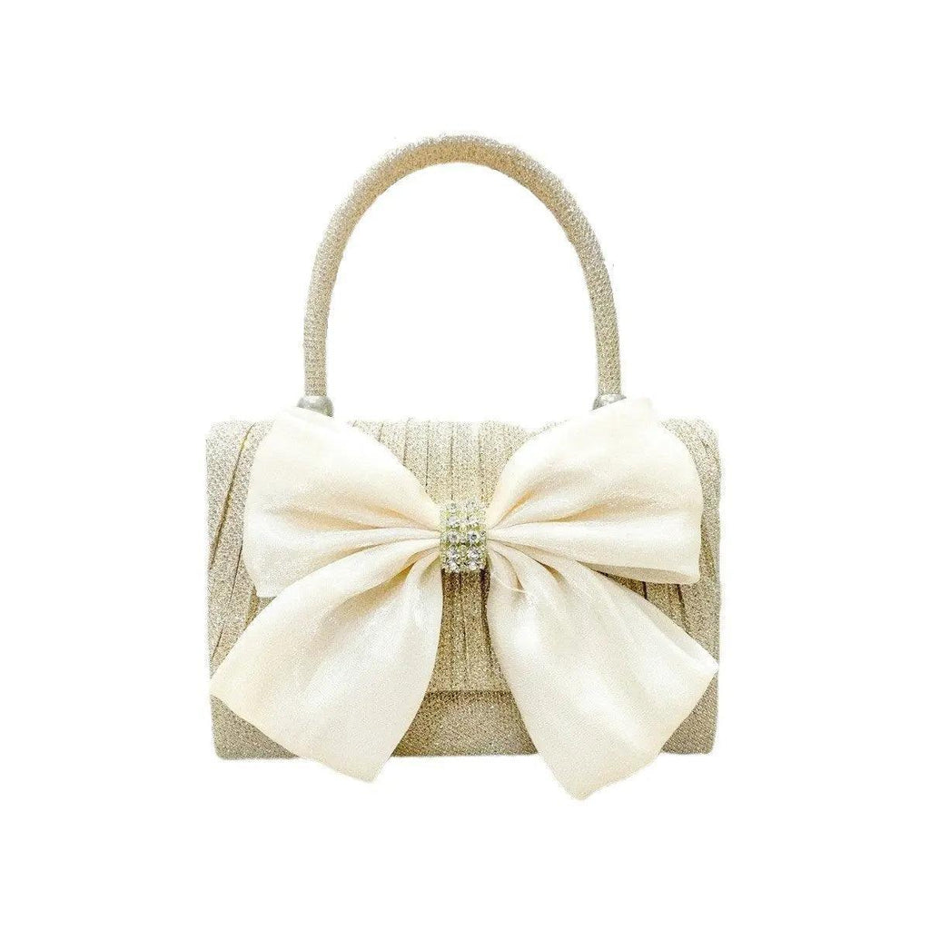 MAC060 White Bowknot Portable Shoulder Bag Big Bow Design Underarm Bags - SJB-DIAMOND ELITES