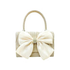 MAC060 White Bowknot Portable Shoulder Bag Big Bow Design Underarm Bags - SJB-DIAMOND ELITES