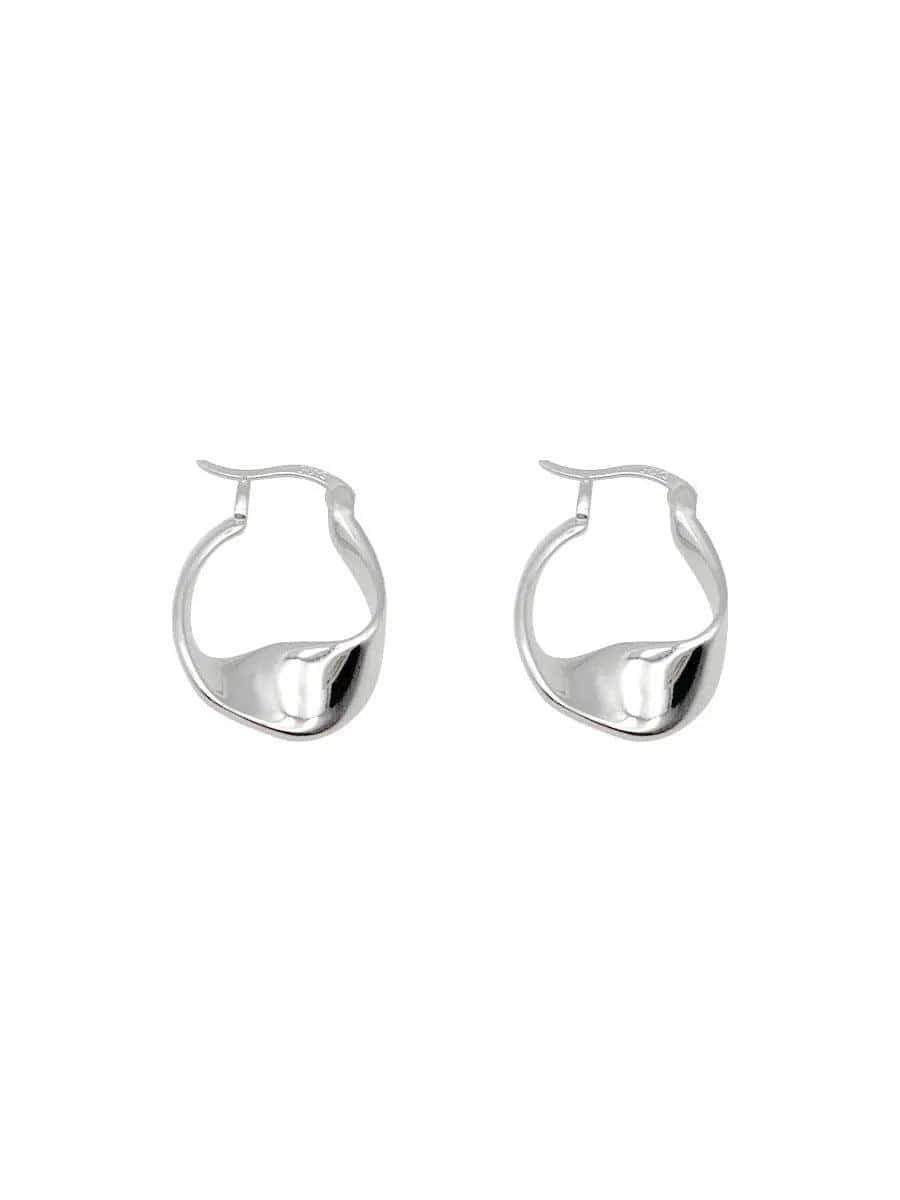MAC063 Filled Twisted Ear Buckle Earrings - SJB-DIAMOND ELITES