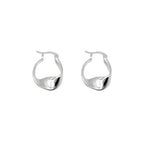 MAC063 Filled Twisted Ear Buckle Earrings - SJB-DIAMOND ELITES