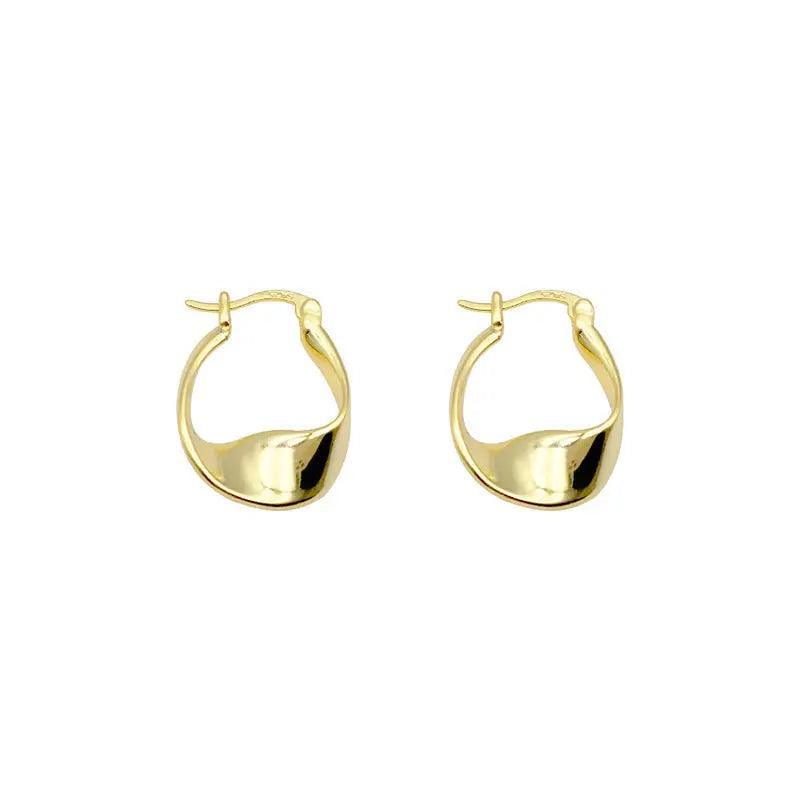 MAC063 Filled Twisted Ear Buckle Earrings - SJB-DIAMOND ELITES