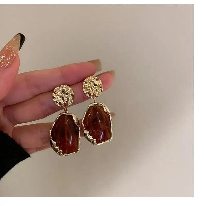 MAC065 Needle Pendant  Vintage Geometry Acrylic Earrings - SJB-DIAMOND ELITES