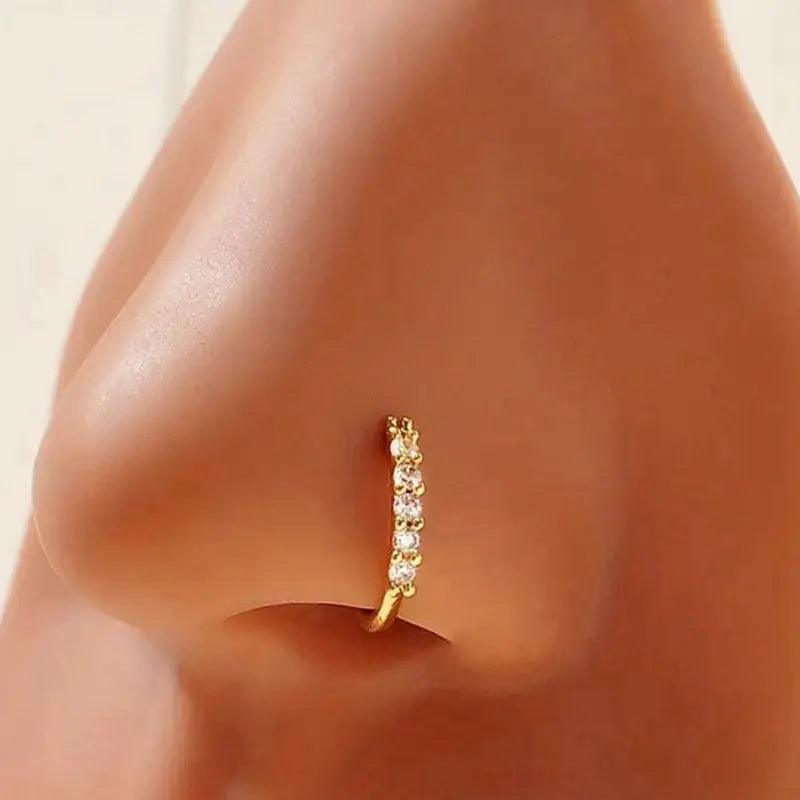 MAC066 Minimalist Openable Helix Hoop Nose Ring - SJB-DIAMOND ELITES