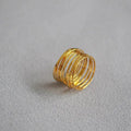 MAC067 Metallic Gold Zircon Ring 3-Piece Set - SJB-DIAMOND ELITES
