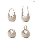 Fashionable And Changeable Cowhide Moon Bag (MAC069) - SJB-DIAMOND ELITES