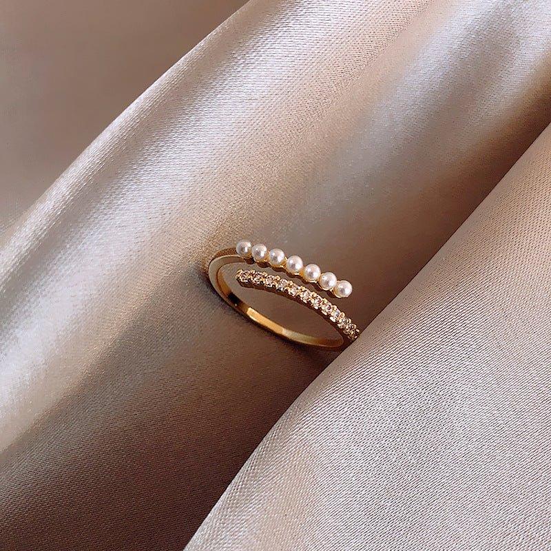 Simple Personalized Pearl Ring(MAC159) - SJB-DIAMOND ELITES