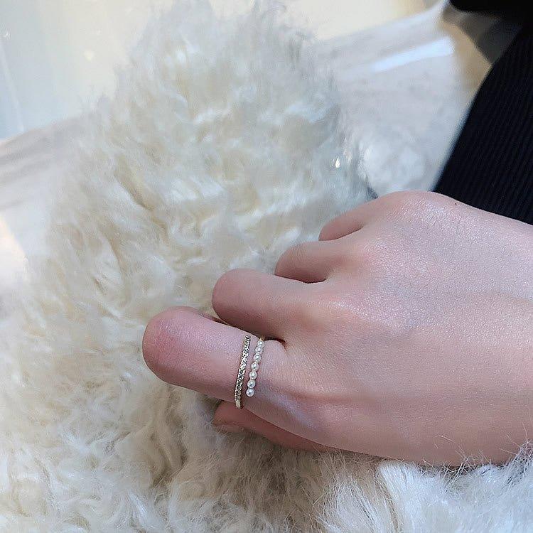 Simple Personalized Pearl Ring(MAC159) - SJB-DIAMOND ELITES