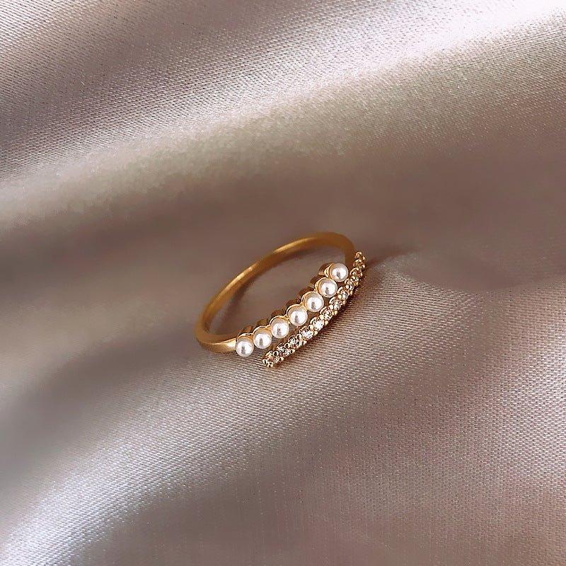 Simple Personalized Pearl Ring(MAC159) - SJB-DIAMOND ELITES