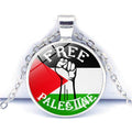 MAC076 Time Gem Palestine keffiyeh Anti-War Peace Pendant Necklace - SJB-DIAMOND ELITES