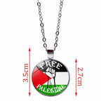 MAC076 Time Gem Palestine keffiyeh Anti-War Peace Pendant Necklace - SJB-DIAMOND ELITES