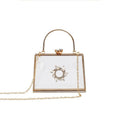 MAC082 Chain Crossbody Rhinestone Acrylic Transparent Evening Bag - SJB-DIAMOND ELITES
