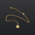 MAC084 North Star Coin Button Pendant Necklace - SJB-DIAMOND ELITES