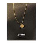 MAC084 North Star Coin Button Pendant Necklace - SJB-DIAMOND ELITES