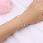 MAC085 Fashionable GeometricHollow Ring Simple Double Layer Bracelet - SJB-DIAMOND ELITES