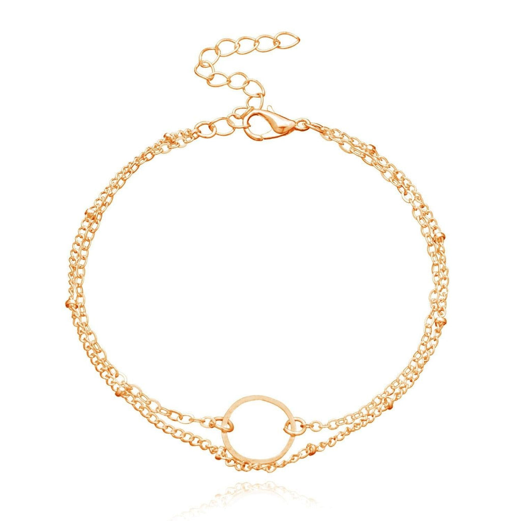 MAC085 Fashionable GeometricHollow Ring Simple Double Layer Bracelet - SJB-DIAMOND ELITES