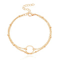 MAC085 Fashionable GeometricHollow Ring Simple Double Layer Bracelet - SJB-DIAMOND ELITES