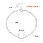 MAC085 Fashionable GeometricHollow Ring Simple Double Layer Bracelet - SJB-DIAMOND ELITES