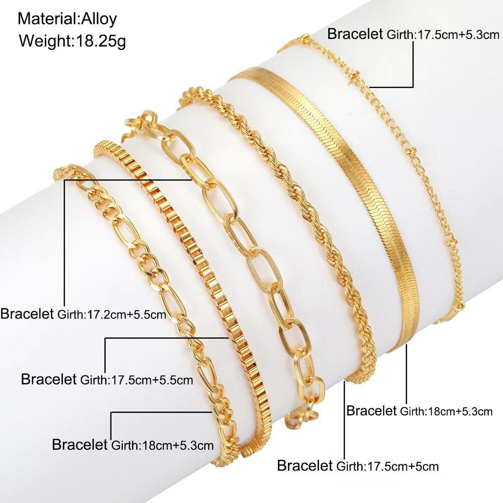 MAC092 Bohemian Minimalist Metal Multi-Layer Bracelet - SJB-DIAMOND ELITES