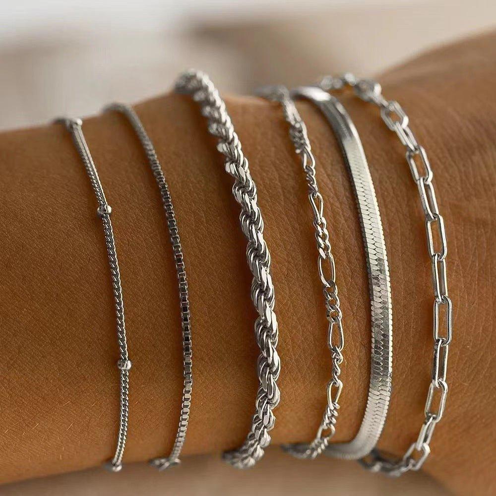 MAC092 Bohemian Minimalist Metal Multi-Layer Bracelet - SJB-DIAMOND ELITES