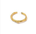 MAC094 High Color Retention Vacuum Eelectroplating Retro Simple Ring - SJB-DIAMOND ELITES