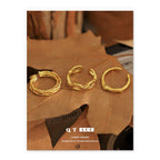MAC094 High Color Retention Vacuum Eelectroplating Retro Simple Ring - SJB-DIAMOND ELITES