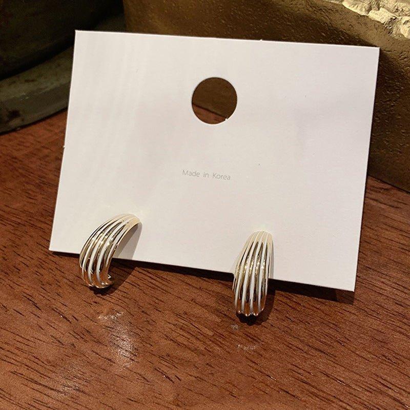 MAC096 925 sterling silver needle high-end French style earrings - SJB-DIAMOND ELITES