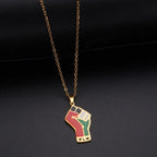 MAC100 Stainless Steel Vintage keffiyeh Palestine Map Pendant Necklace - SJB-DIAMOND ELITES