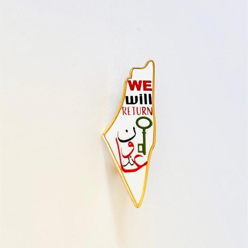 MAC103 Stainless Steel Keffiyeh Palestine Map Brooch - SJB-DIAMOND ELITES