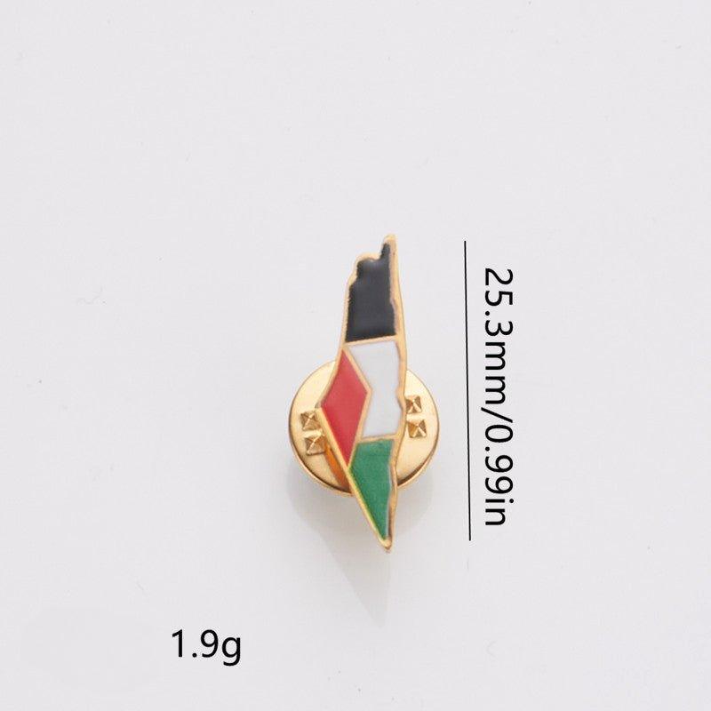 MAC103 Stainless Steel Keffiyeh Palestine Map Brooch - SJB-DIAMOND ELITES