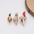 MAC103 Stainless Steel Keffiyeh Palestine Map Brooch - SJB-DIAMOND ELITES