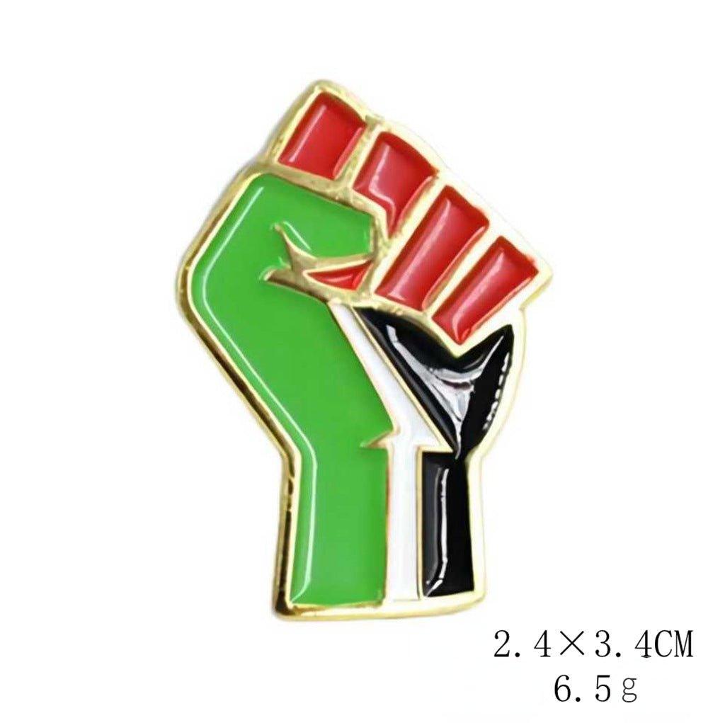 MAC105 Free Palestine flag Keffiyeh pin - SJB-DIAMOND ELITES