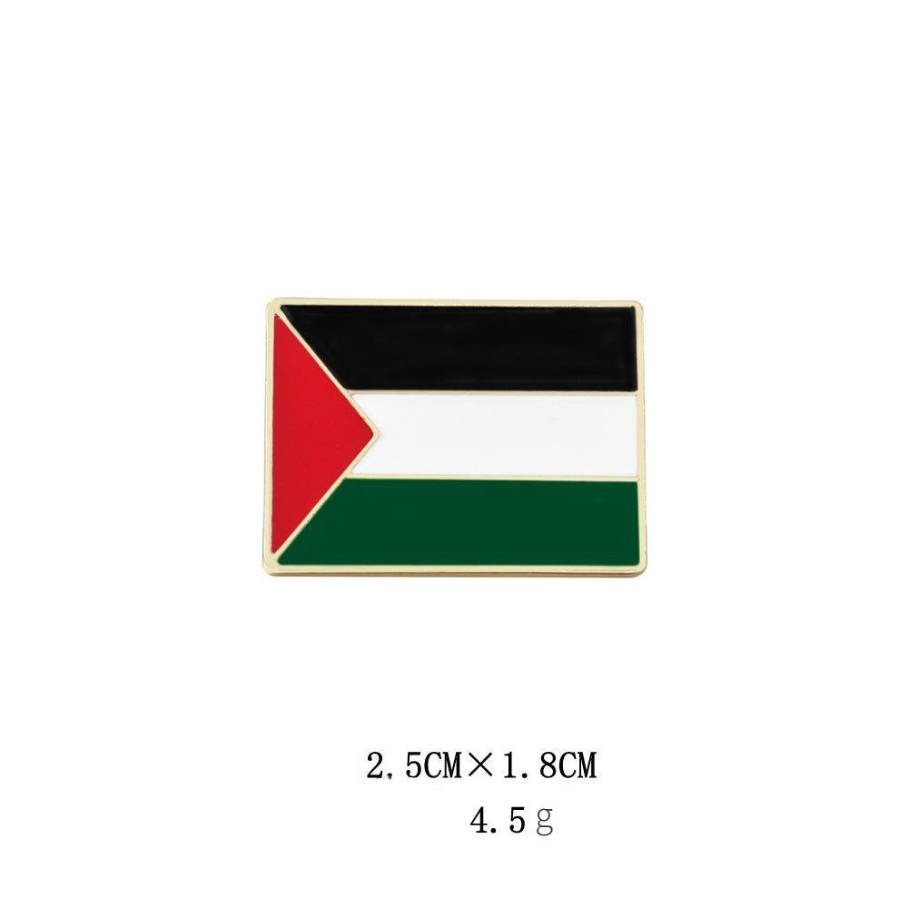 MAC105 Free Palestine flag Keffiyeh pin - SJB-DIAMOND ELITES