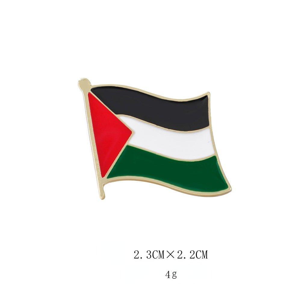 MAC105 Free Palestine flag Keffiyeh pin - SJB-DIAMOND ELITES