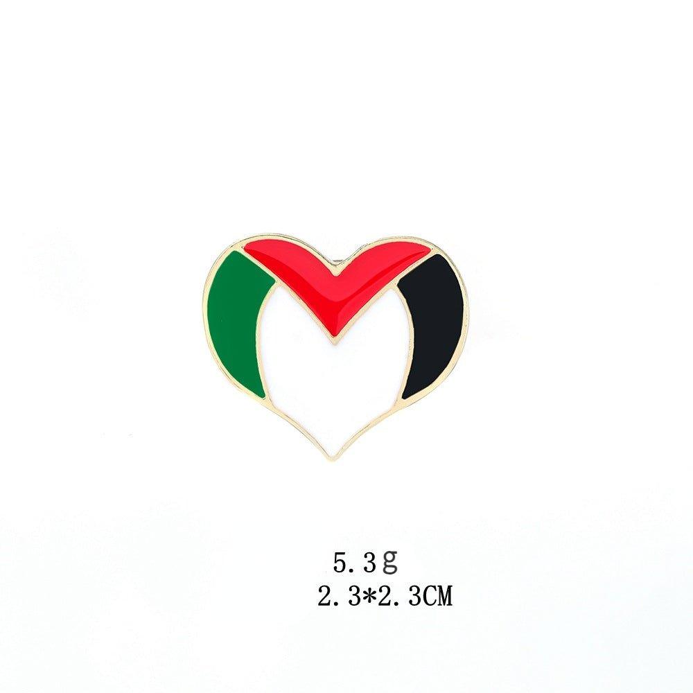 MAC105 Free Palestine flag Keffiyeh pin - SJB-DIAMOND ELITES